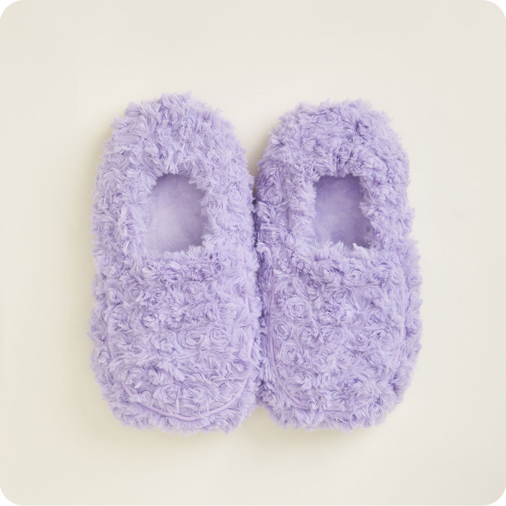 Curly Purple Slippers Warmies®