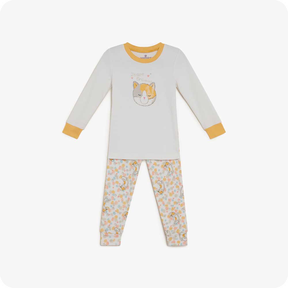 Calico Cat 100% Cotton Long Pajamas