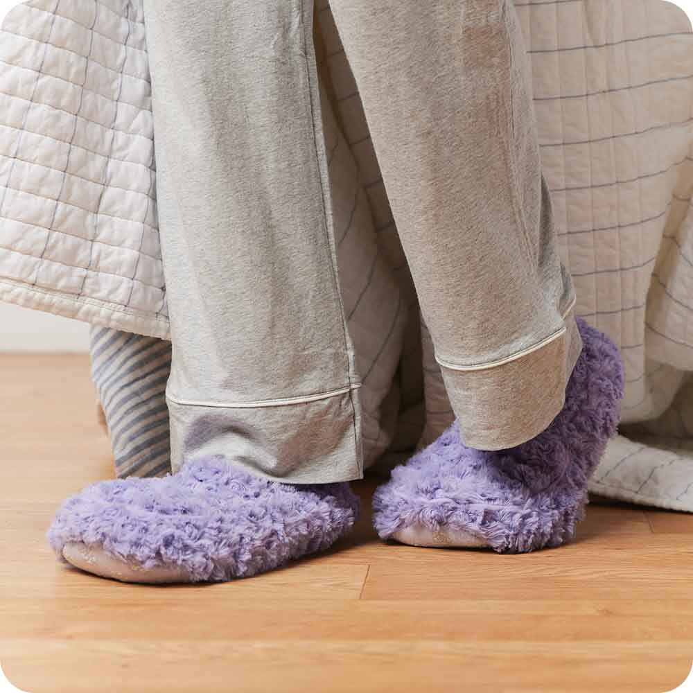 Curly Purple Slippers Warmies®